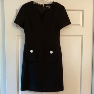 Karl lagerfeld black tweed dress